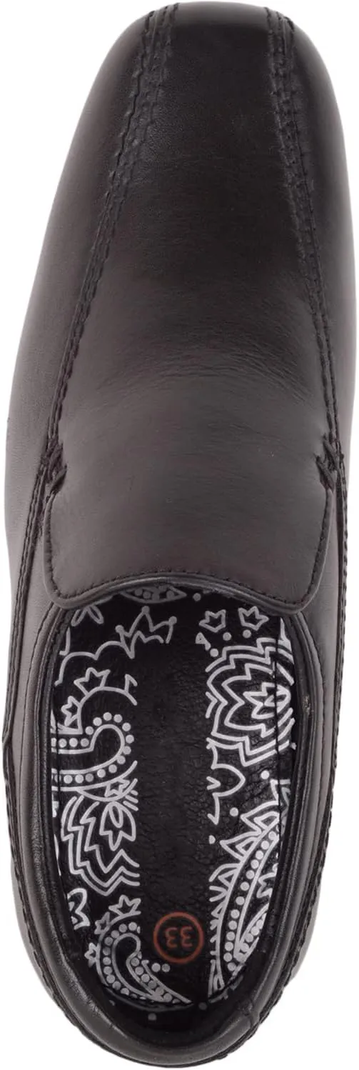 ABSOLUTE FOOTWEAR Childrens Kids Boys Easy Slip On Smooth Leather Smart Formal School Wedding Shoes