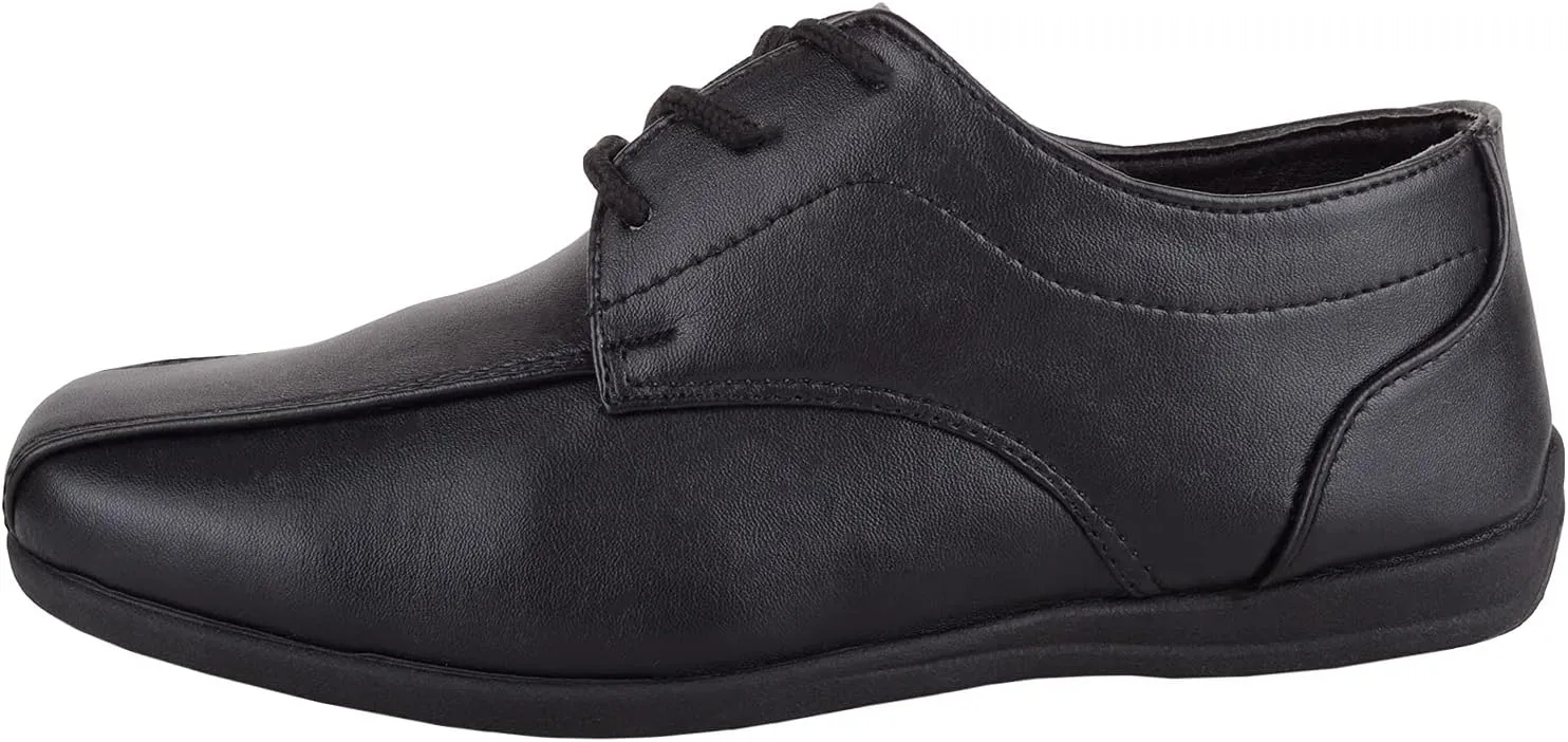 ABSOLUTE FOOTWEAR Childrens Kids Boys Slip On Lace Up Faux Leather Smart Formal School Wedding Shoes