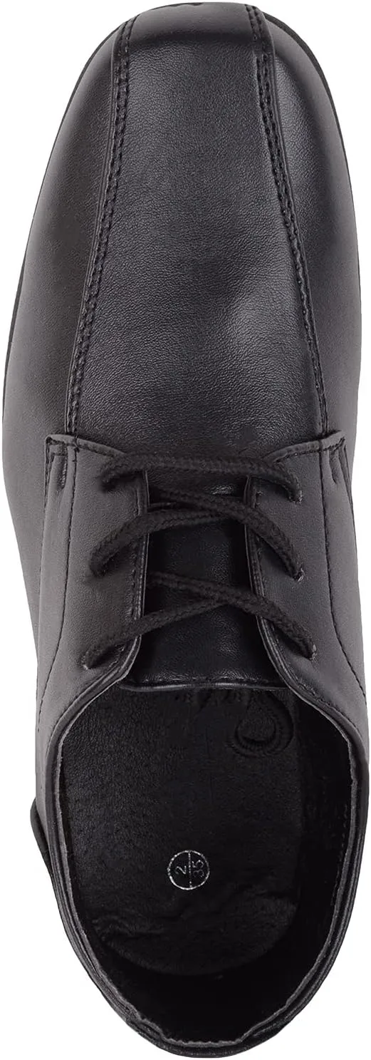 ABSOLUTE FOOTWEAR Childrens Kids Boys Slip On Lace Up Faux Leather Smart Formal School Wedding Shoes