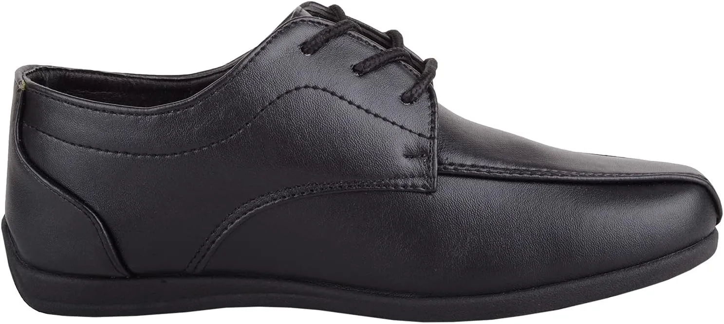 ABSOLUTE FOOTWEAR Childrens Kids Boys Slip On Lace Up Faux Leather Smart Formal School Wedding Shoes