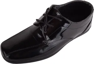 ABSOLUTE FOOTWEAR Childrens Kids Boys Slip On Lace Up Faux Leather Smart Formal School Wedding Shoes
