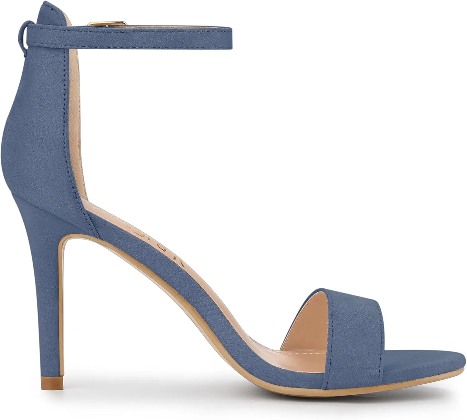 Allegra K Women's Suede Ankle Strap High Stiletto Heel Sandals