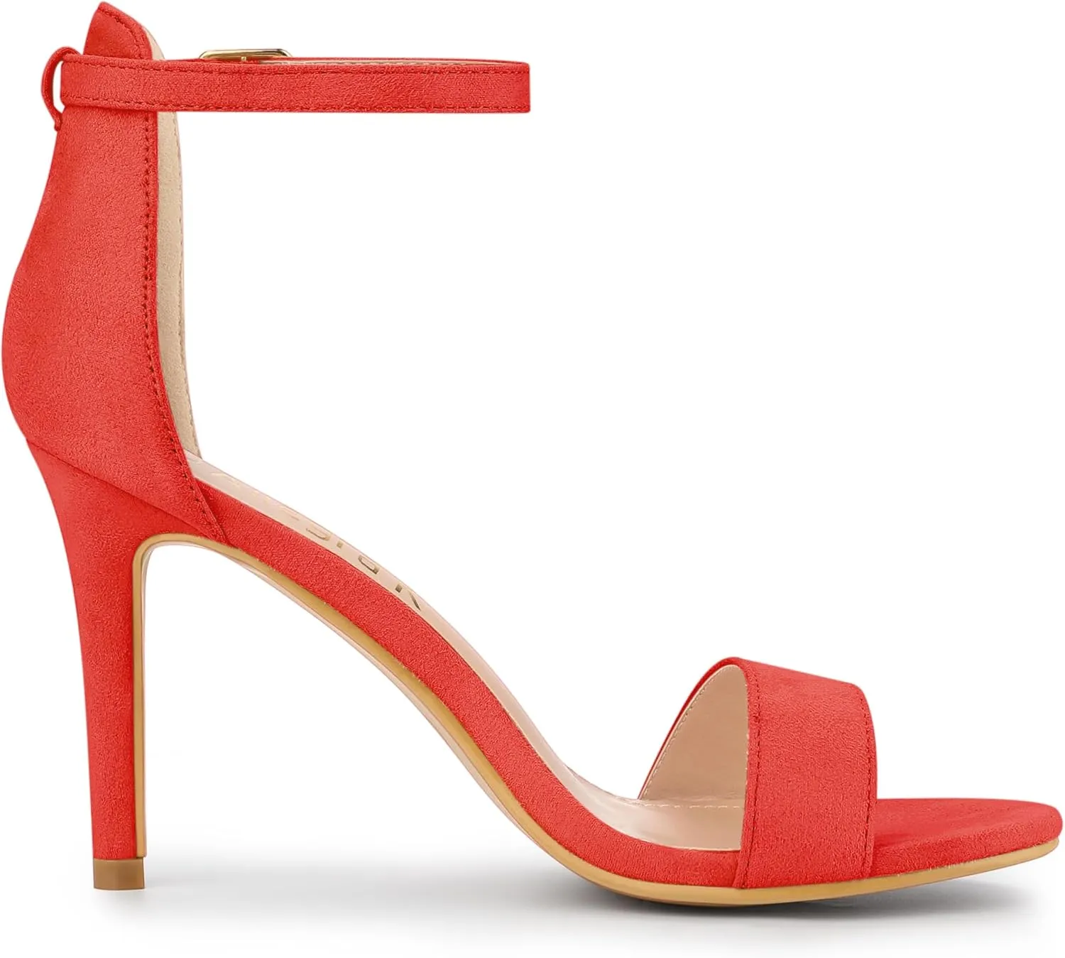 Allegra K Women's Suede Ankle Strap High Stiletto Heel Sandals
