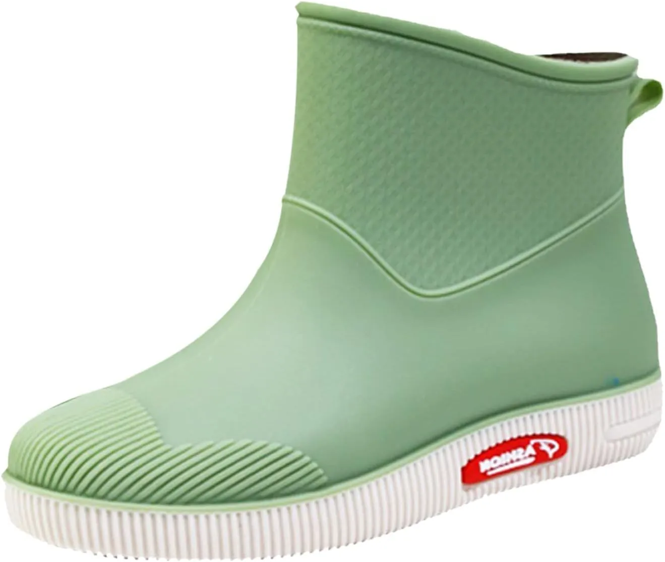 AMDBEL Rubber Rain Boots Women Mid Calf, Women's Rain Boots Mid-Calf Waterproof, Comfort Rain Boots for Women Anti-slip Soft Outsole Boots