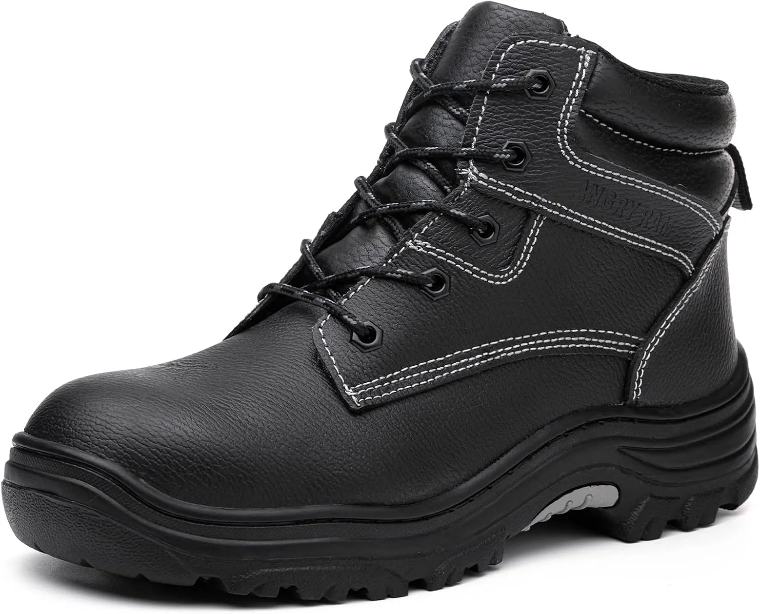 ANGRYRAM Steel Toe Boots for Men Comfortable Waterproof Construction Work Boots for Men Slip Resistant Lightweight Safety Shoes Botas de Trabajo Seguridad para Hombre