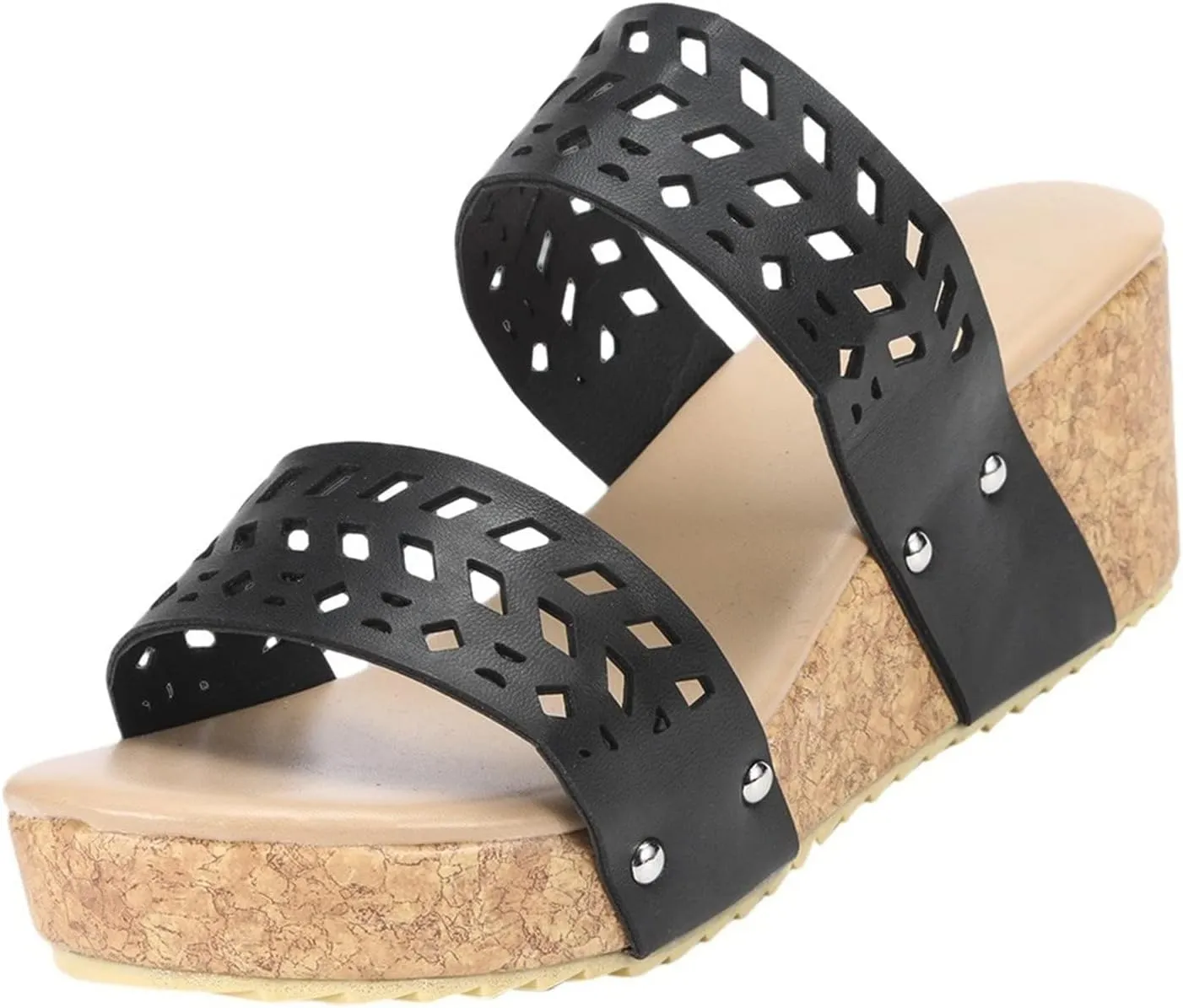 Aniywn Wedge Sandals for Women,Womens Wedge Platform Sandal Open Toe Casual Comfort Breathable Beach Sandals