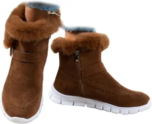 Ankle Boots For Women Comfy Snow Boots Warm Comfortable Slip On Outdoor Fur Lined Walking Winter Loafers Shoes 2024