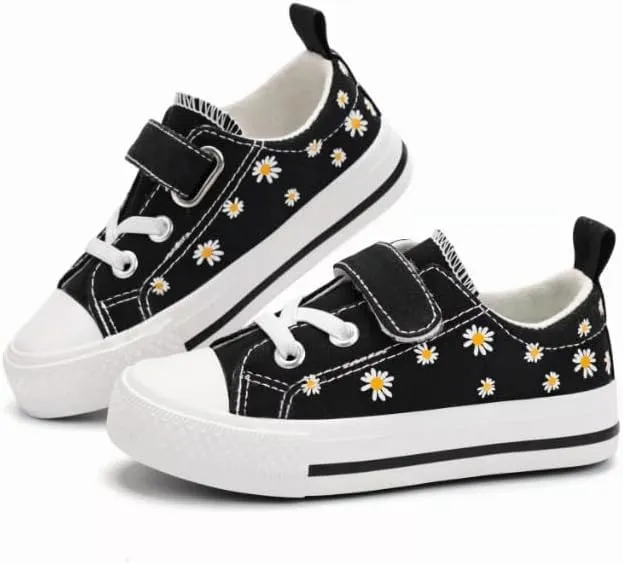ANTLULU Boys and Girls Canvas Kid Shoes Adjustable Design Fashion Casual Sneakers