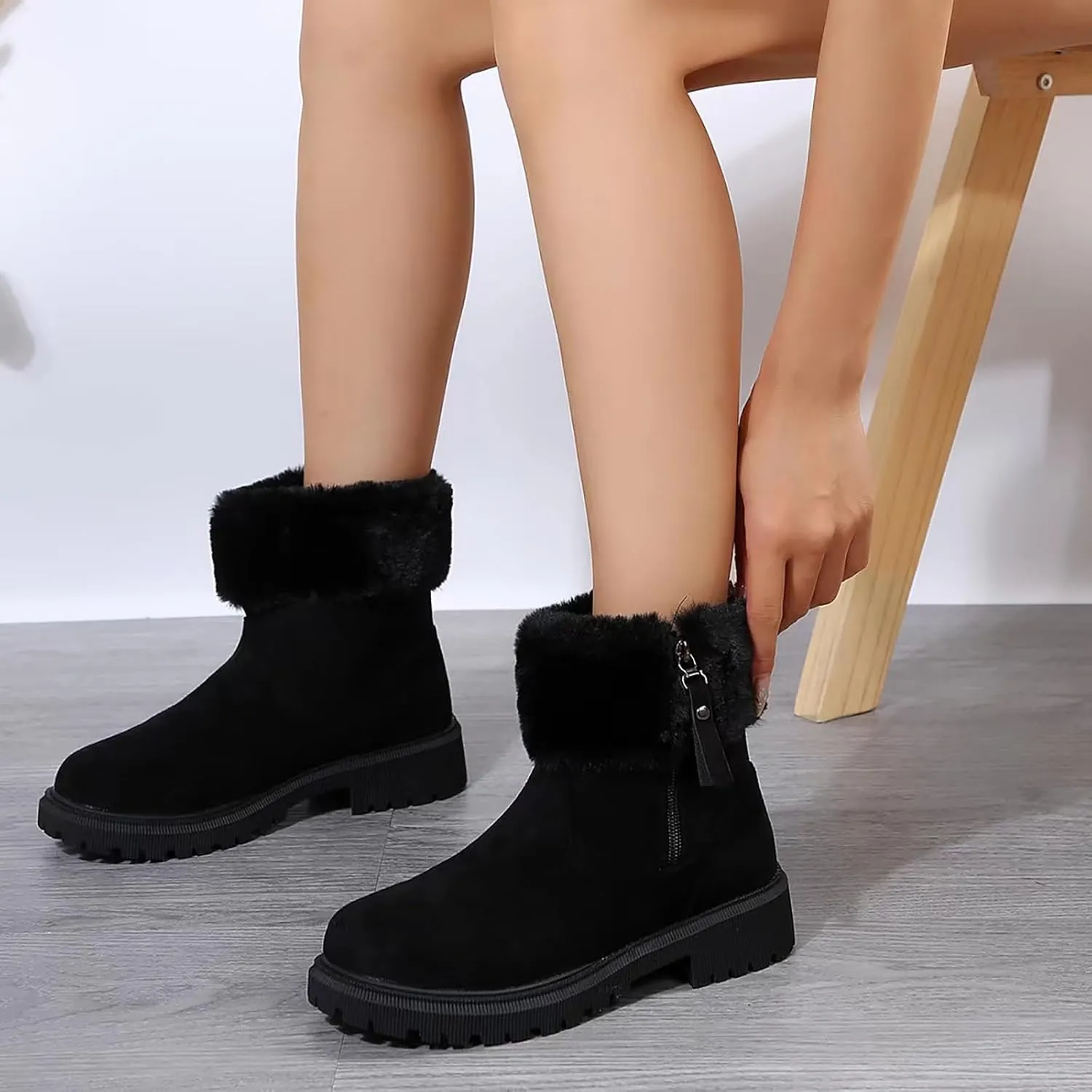 Boot Flat Warm Shoes Outdoor Ski Boots Thickening Flat Boots Women