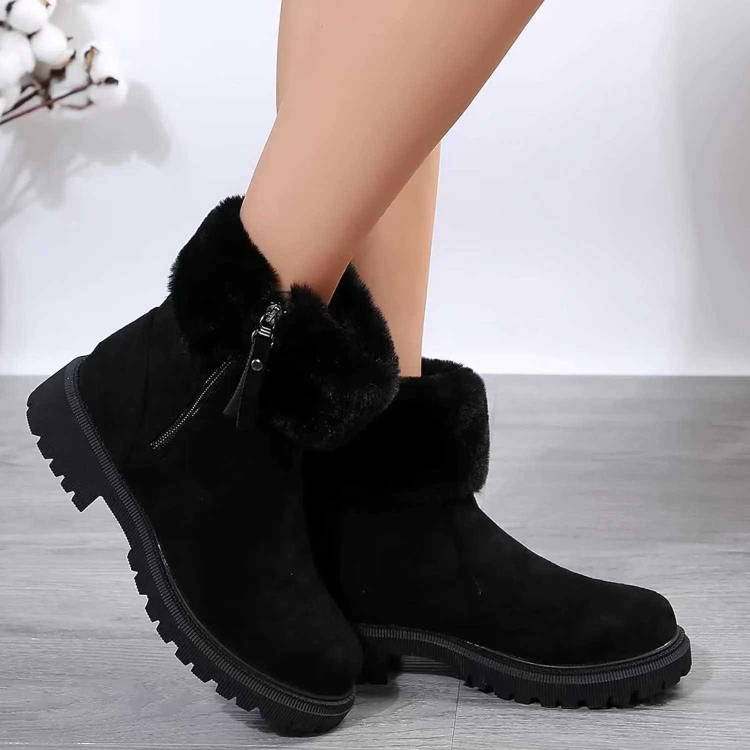 Boot Flat Warm Shoes Outdoor Ski Boots Thickening Flat Boots Women