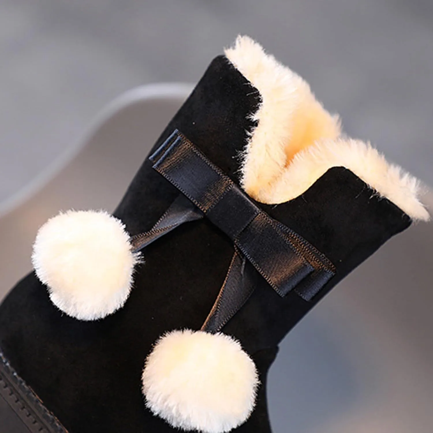 Boots for Girls Kids Snow Boots for Boys Girls Toddler Winter Outdoor Boots Waterproof with Fur Lined Waterproof Outdoor Shoe