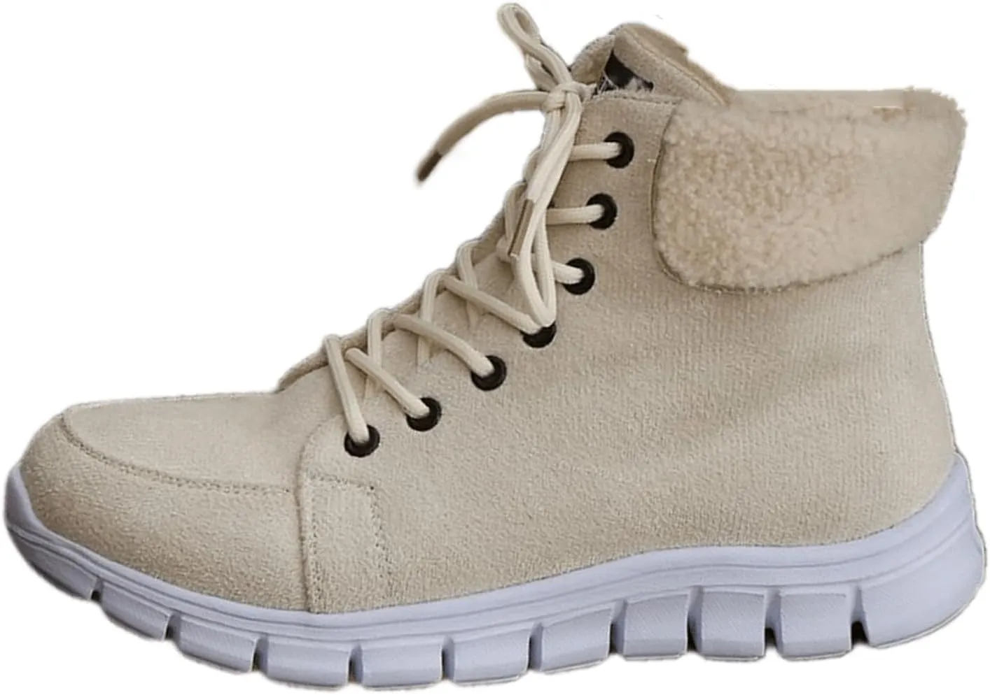 Boots For Women 2024 Ankle Booties High-top Winter Snow Boots Slip on Warm Comfortable Casual Fur Lined Loafers Shoes