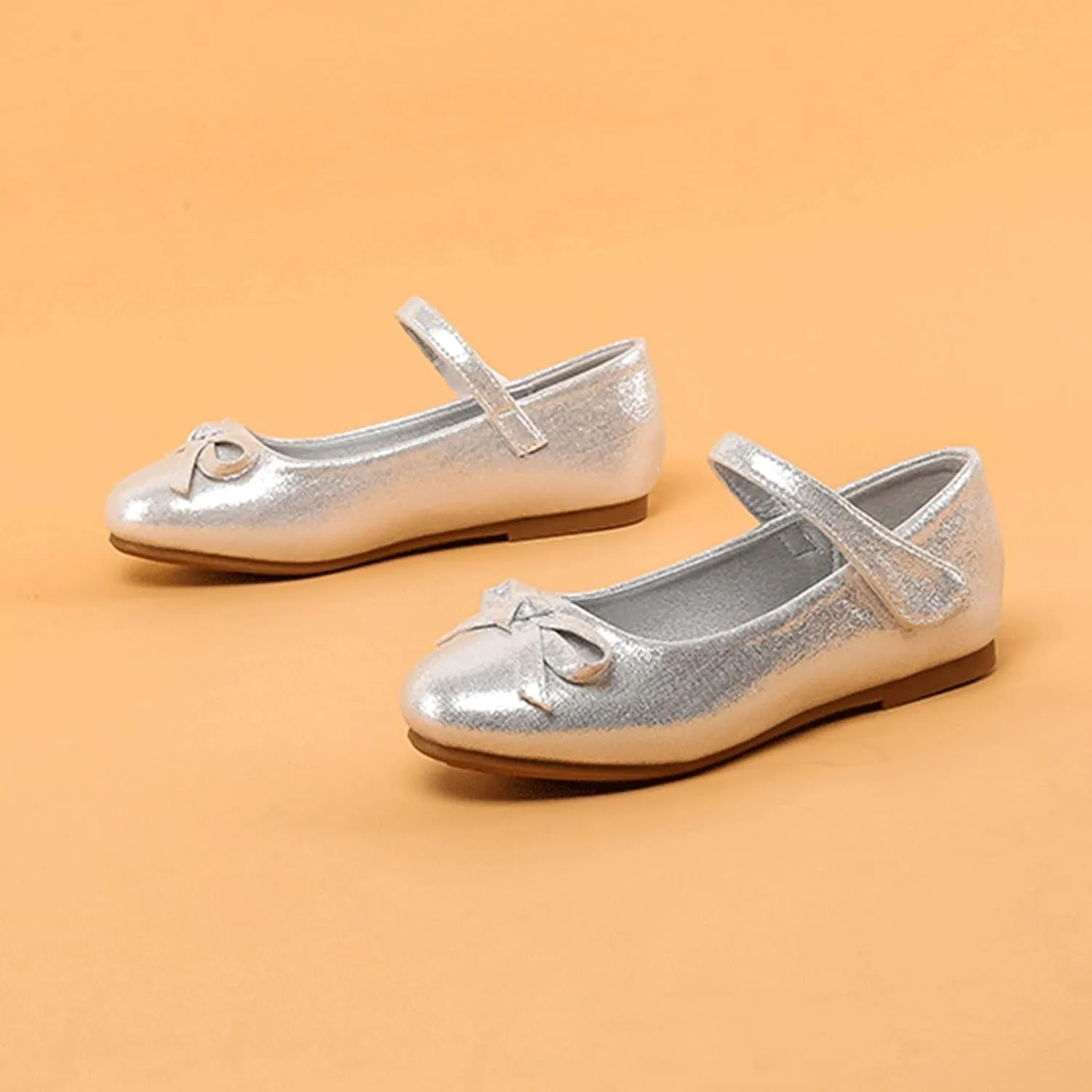 Bow Sandals for Girls Kids Barefoot Loafers Slide Shoes Summer Casual Toddler Leather Dress Dance Flat Slip On Shoes