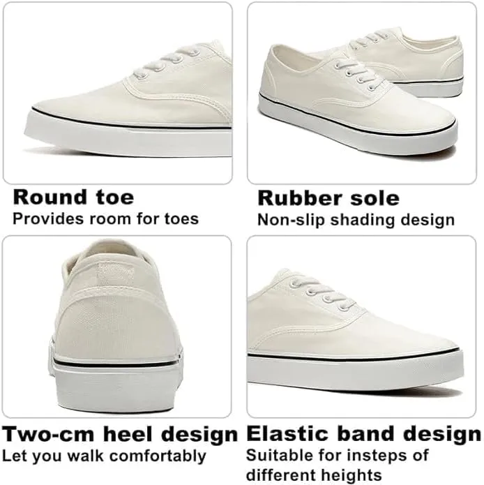 Canvas Shoes for Women Men Fashion Low Top Sneaker Casual Tennis Shoes Lace-Up Comfortable Classic Canvas Shoes