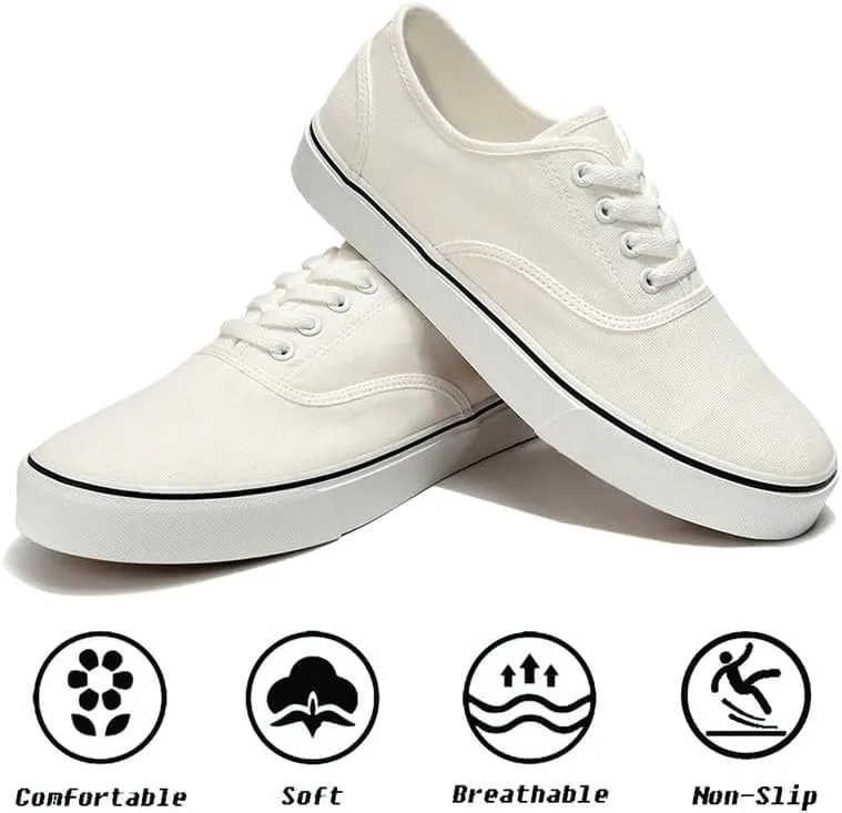 Canvas Shoes for Women Men Fashion Low Top Sneaker Casual Tennis Shoes Lace-Up Comfortable Classic Canvas Shoes