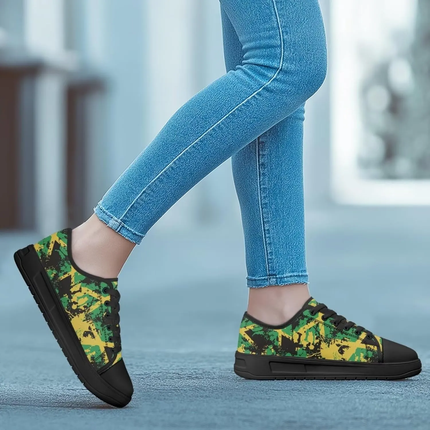 Canvas Shoes for Women Platform Sneakers Slip on Lace-up Walking Flats Outdoor Lightweight Tennis Shoe