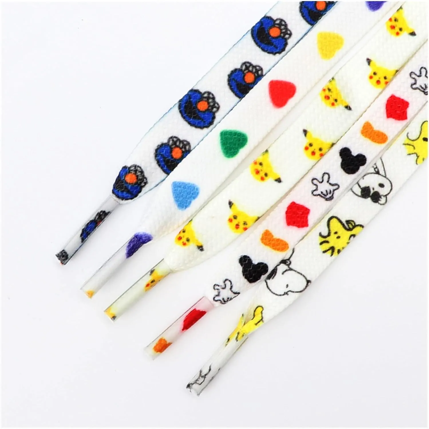 Cartoon Graffiti Printing Shoelaces Flat Shoe Laces Running Shoes Sneakers High Top Low Top Canvas Shoelace