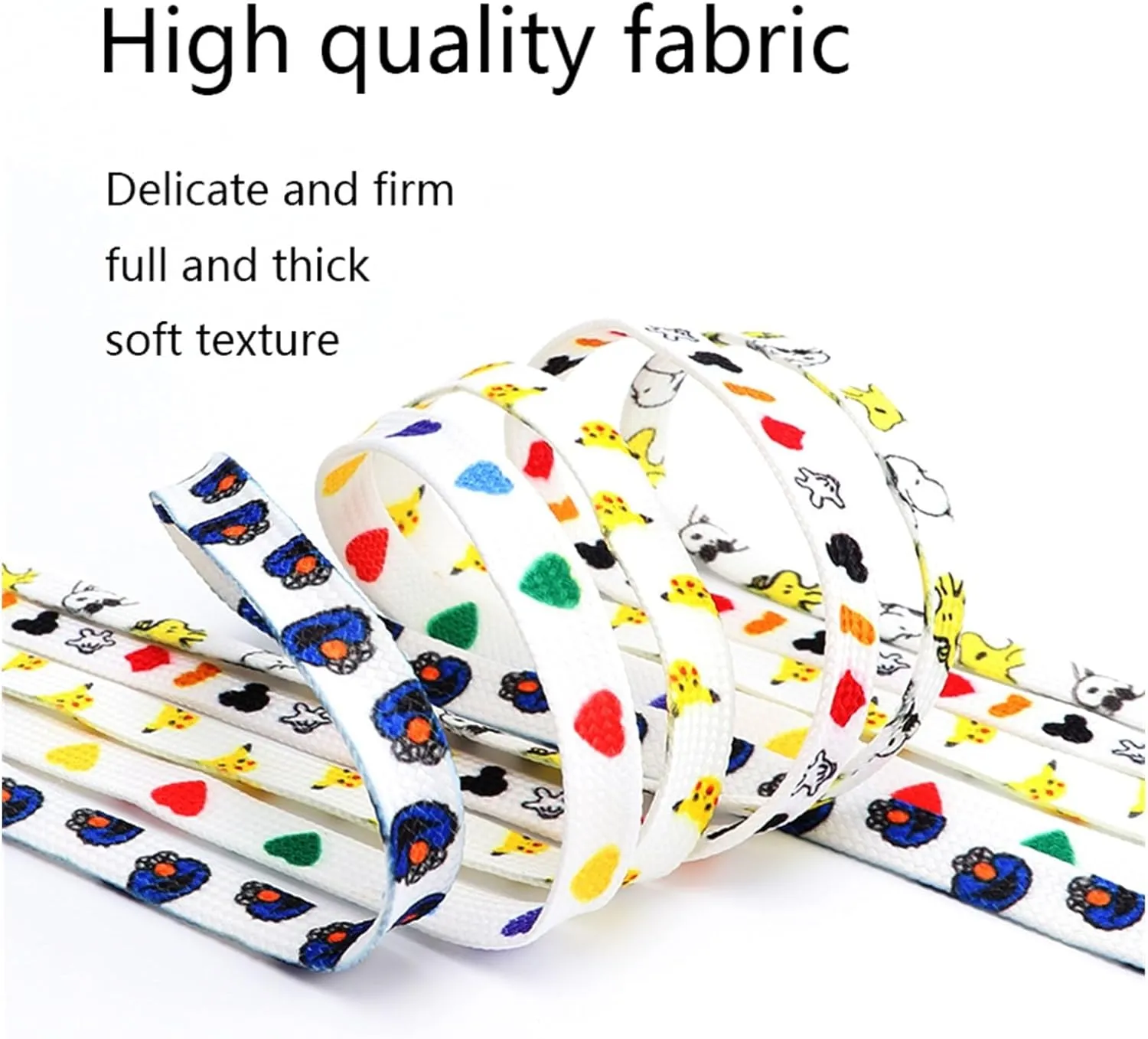 Cartoon Graffiti Printing Shoelaces Flat Shoe Laces Running Shoes Sneakers High Top Low Top Canvas Shoelace