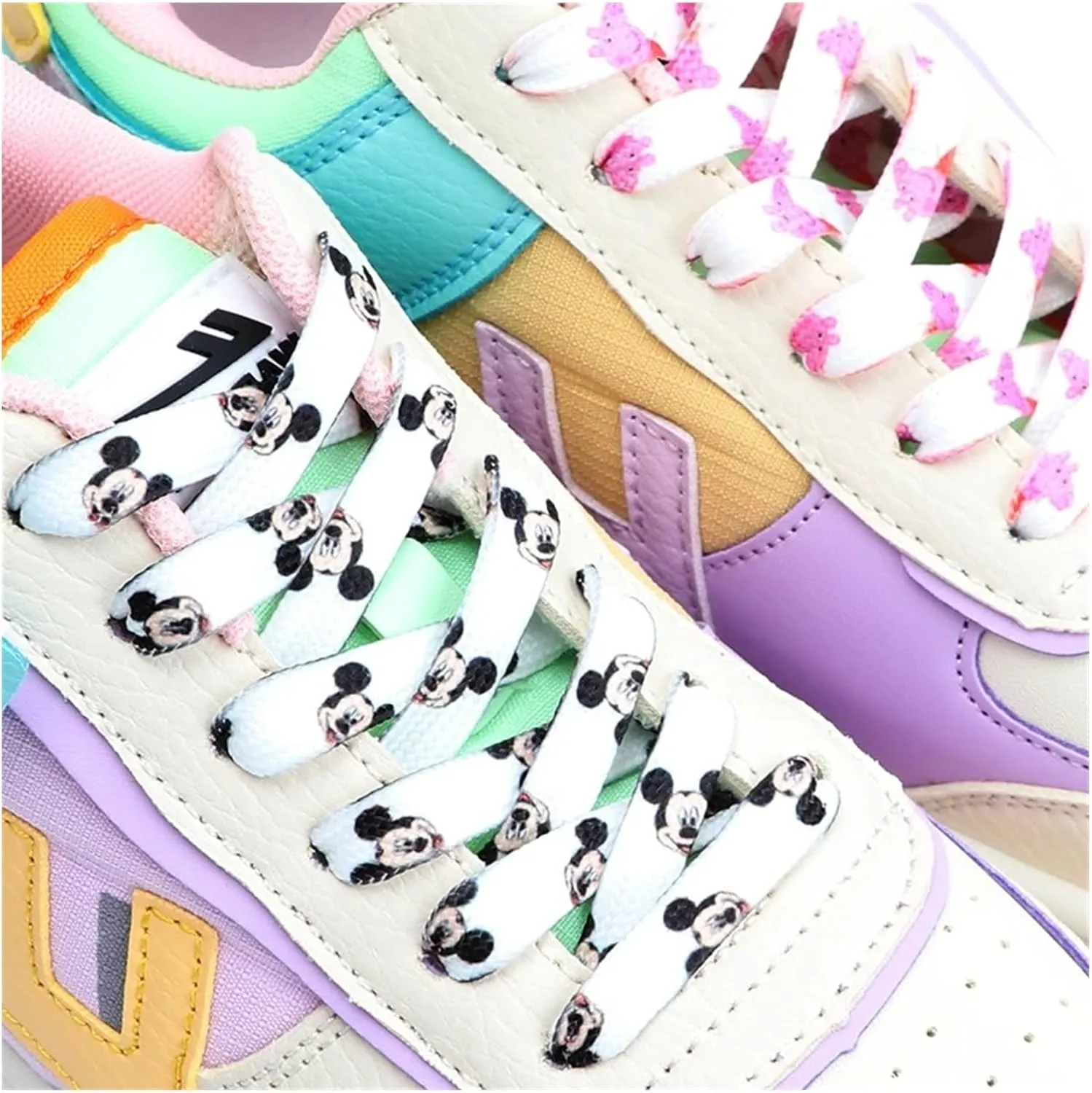Cartoon Shoelaces Flat Printed Graffiti Shoelaces Sneakers Men And Women Casual Shoelaces Shoe Accessories