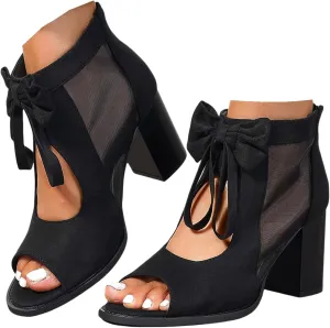Chunky Heels For Women Wedding Open Toe Heeled Sandals Slip On Block Mid Heels Comfortable Party Dress Pumps Shoes