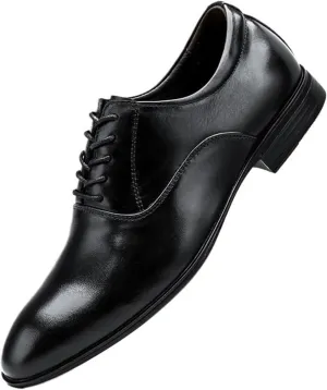 Classic Business Pointed Toe Leather Shoes Lace Up Men's Luxury Dress Shoes Elegant Wedding Prom Non-Slip Oxford Block Heel Non Slip Elegant Oxford