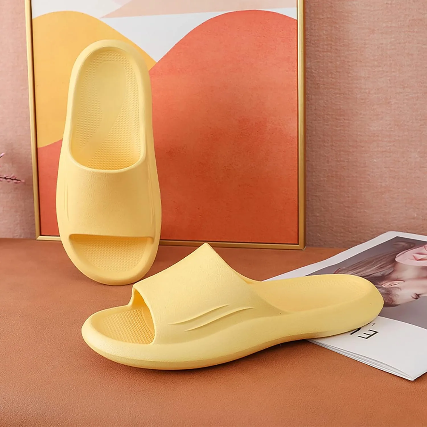 Cloud Slides Travel Slippers for Women Foldable Shower Shoes for Living Room Pool Beach Spa Public Showers