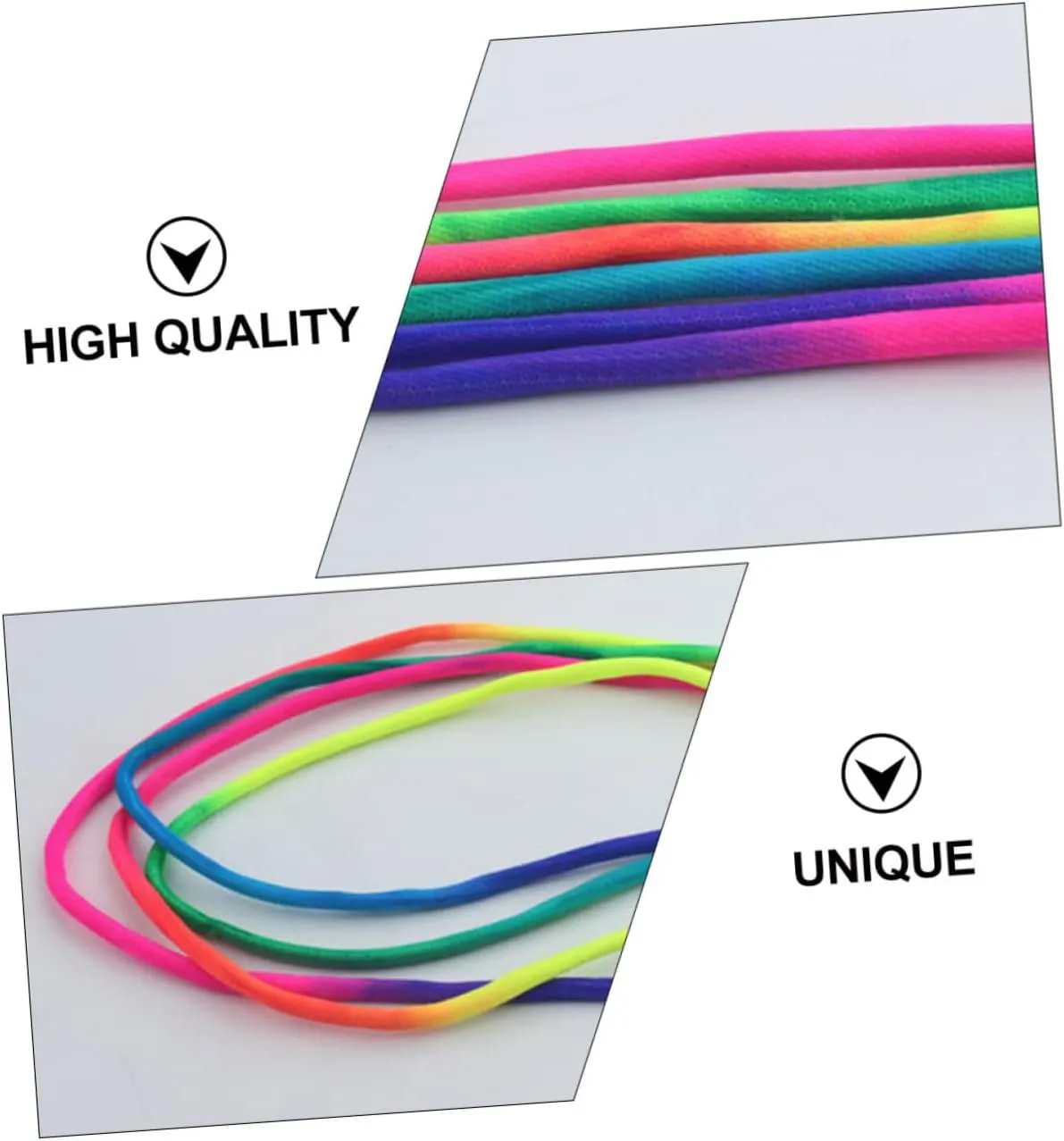 Colorful Round Rainbow Shoelaces for Sneakers Casual Shoes Canvas Footwear Easy to Use Smooth Texture