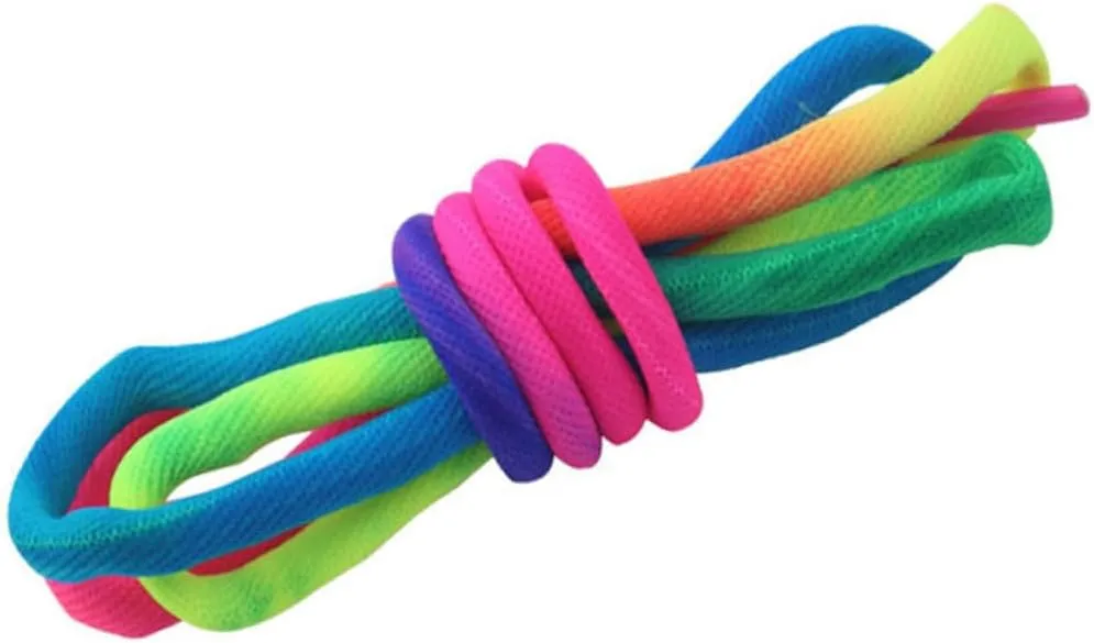 Colorful Round Rainbow Shoelaces for Sneakers Casual Shoes Canvas Footwear Easy to Use Smooth Texture