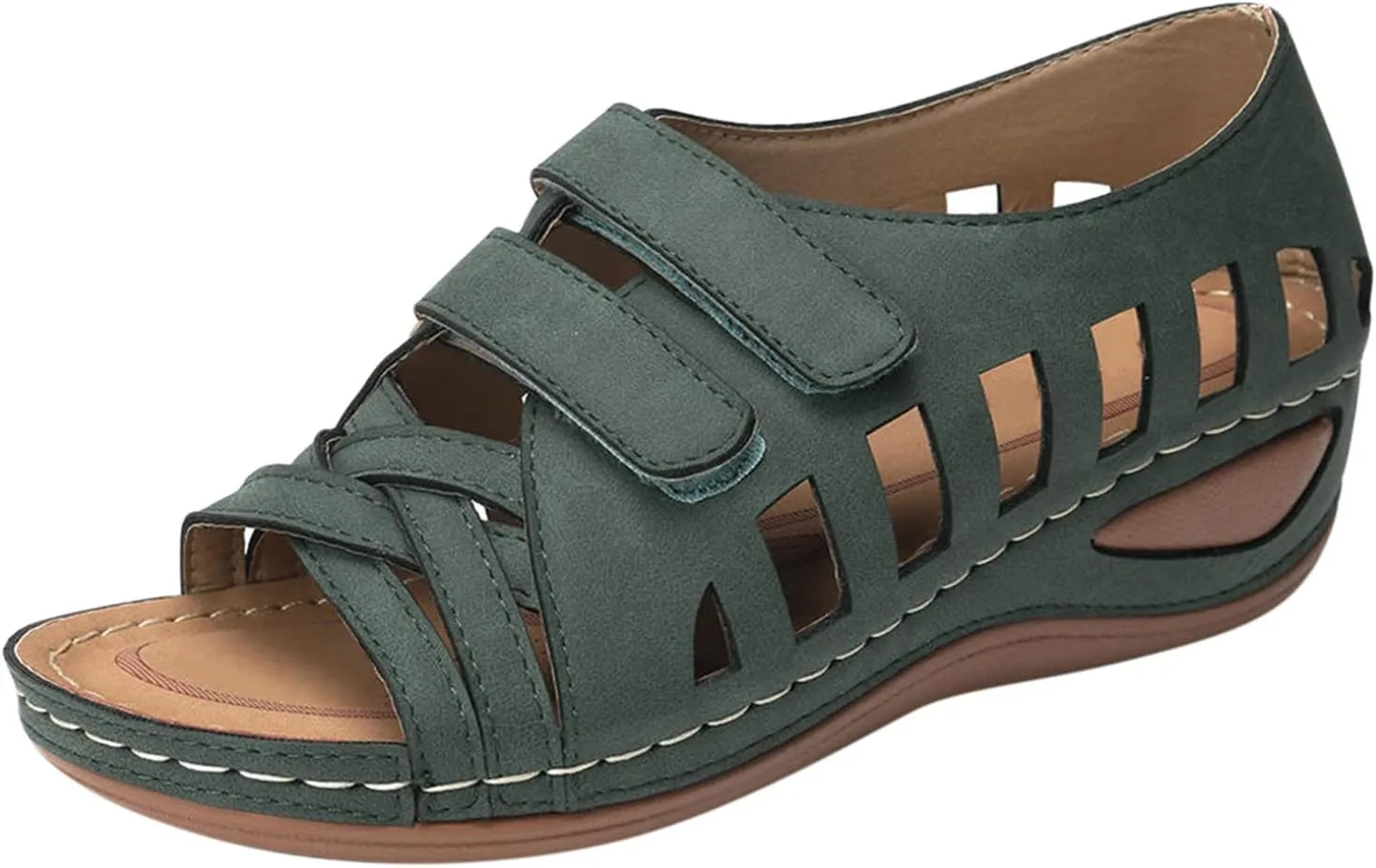 Comfort Sandals for Women Wide Width Strap Open Toe Gladiator Flats Sandals Casual Daily Walking Summer Shoes