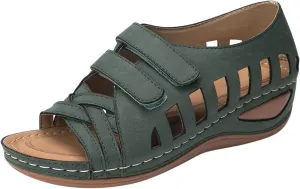Comfort Sandals for Women Wide Width Strap Open Toe Gladiator Flats Sandals Casual Daily Walking Summer Shoes
