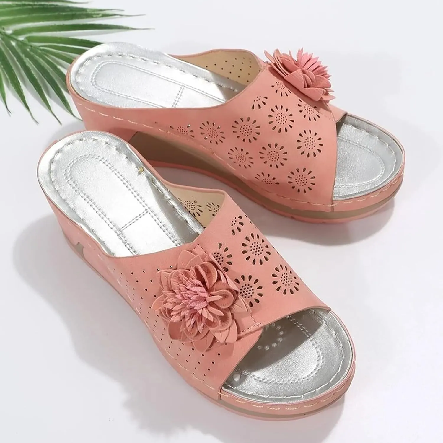 Comfortable Slip on Wedge Slide Sandals for Women Comfort Lightweight Platform Sandal Party Sandals for Women
