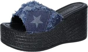 Comfortable Slip on Wedge Slide Sandals for Women Comfortable Outdoor Walking Sandal Casual Sandals for Women