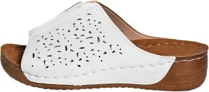 Comfortable Slip on Wedge Slide Sandals for Women Slip on Wedge Sandal with Elastic Banquet Sandals for Women