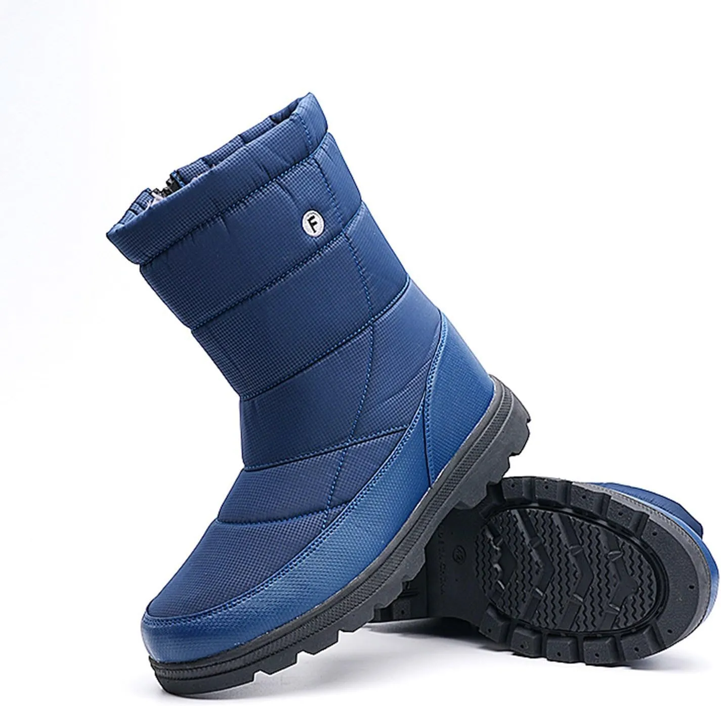 Couples Water Proof Insulated Snow Boots Casual Mid Calf Boots Fleece Lined Warm Winter Boots Fuzzy Snow Boot