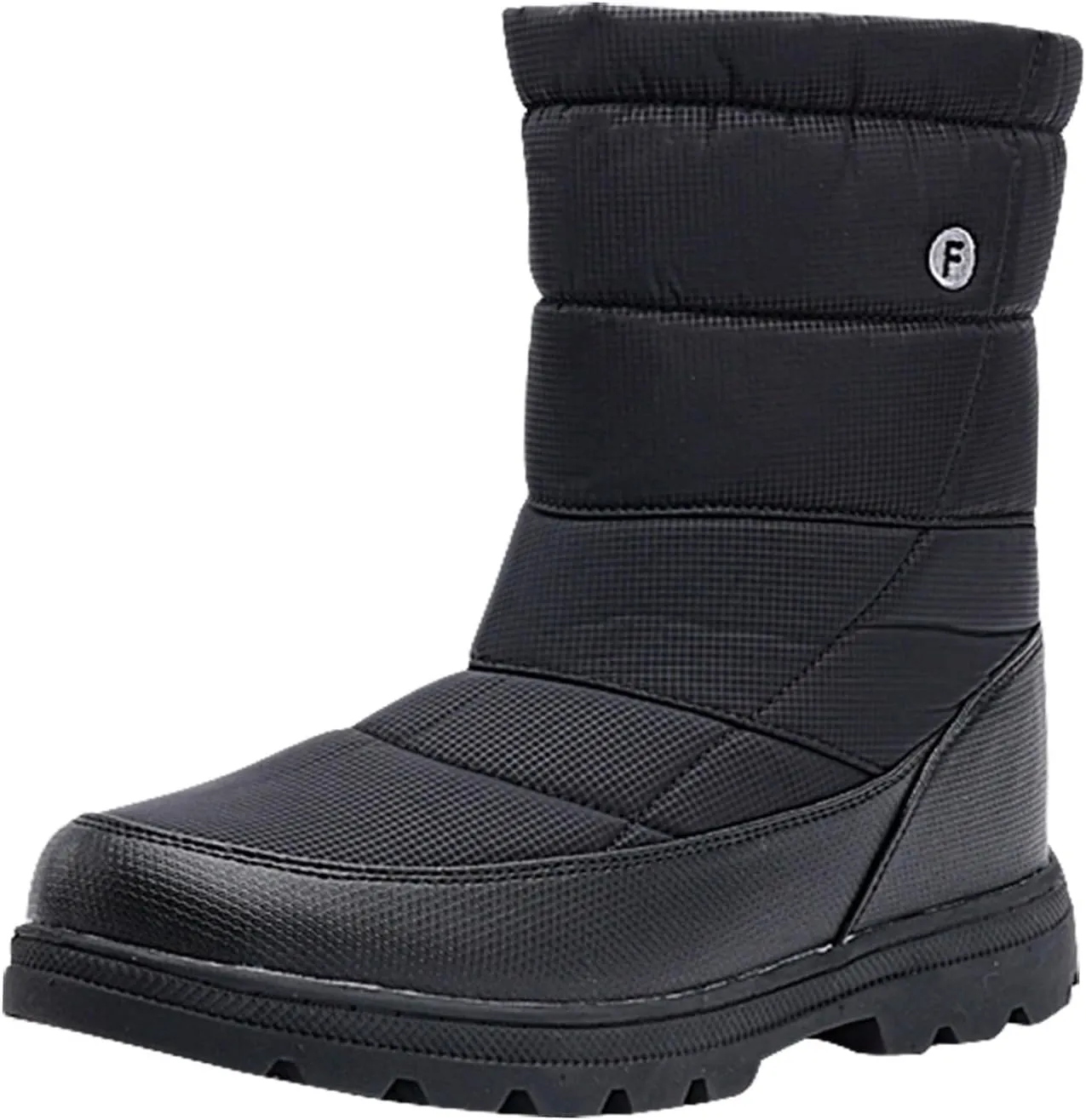 Couples Water Proof Insulated Snow Boots Casual Mid Calf Boots Fleece Lined Warm Winter Boots Fuzzy Snow Boot