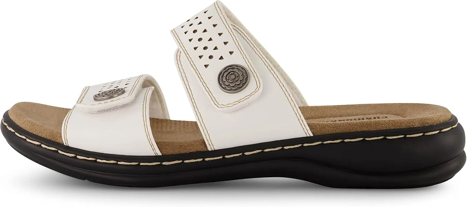 CUSHIONAIRE Women's Betsy comfort footbed slide Sandal with adjustable straps and  Comfort