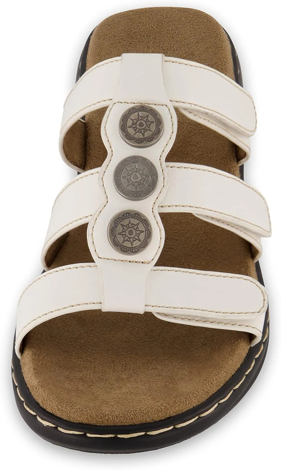 CUSHIONAIRE Women's Bowen Comfort Footbed Sandal with Adjustable Straps and  Comfort