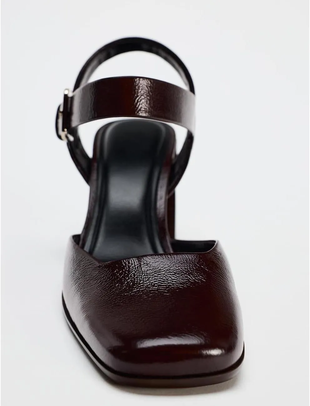 Elegant Womens Chunky Heel Bow Slingback Mary Janes