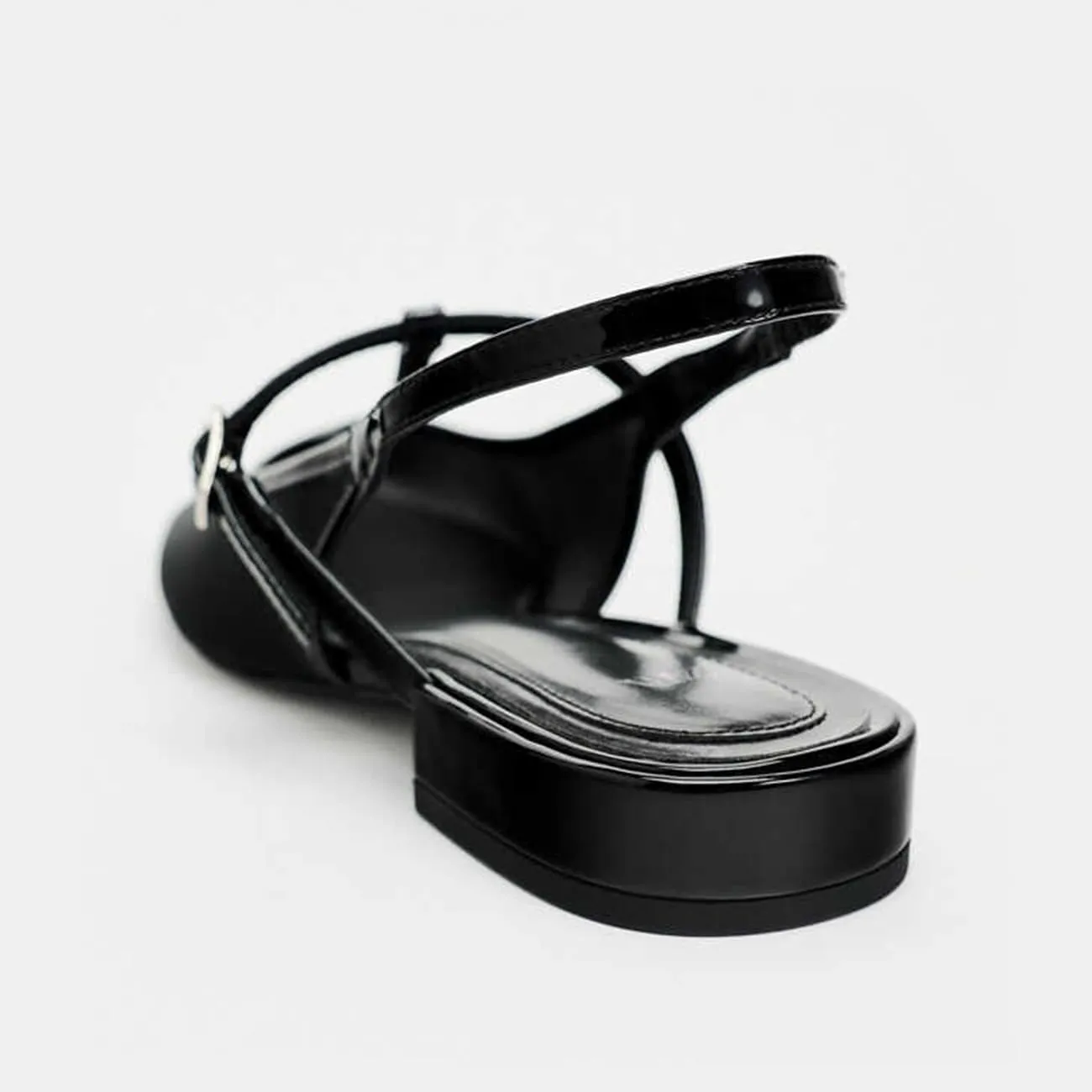 Elegant Womens Mesh Slingback Mary Janes Chunky Heel Pumps Buckle Strap Work Pumps
