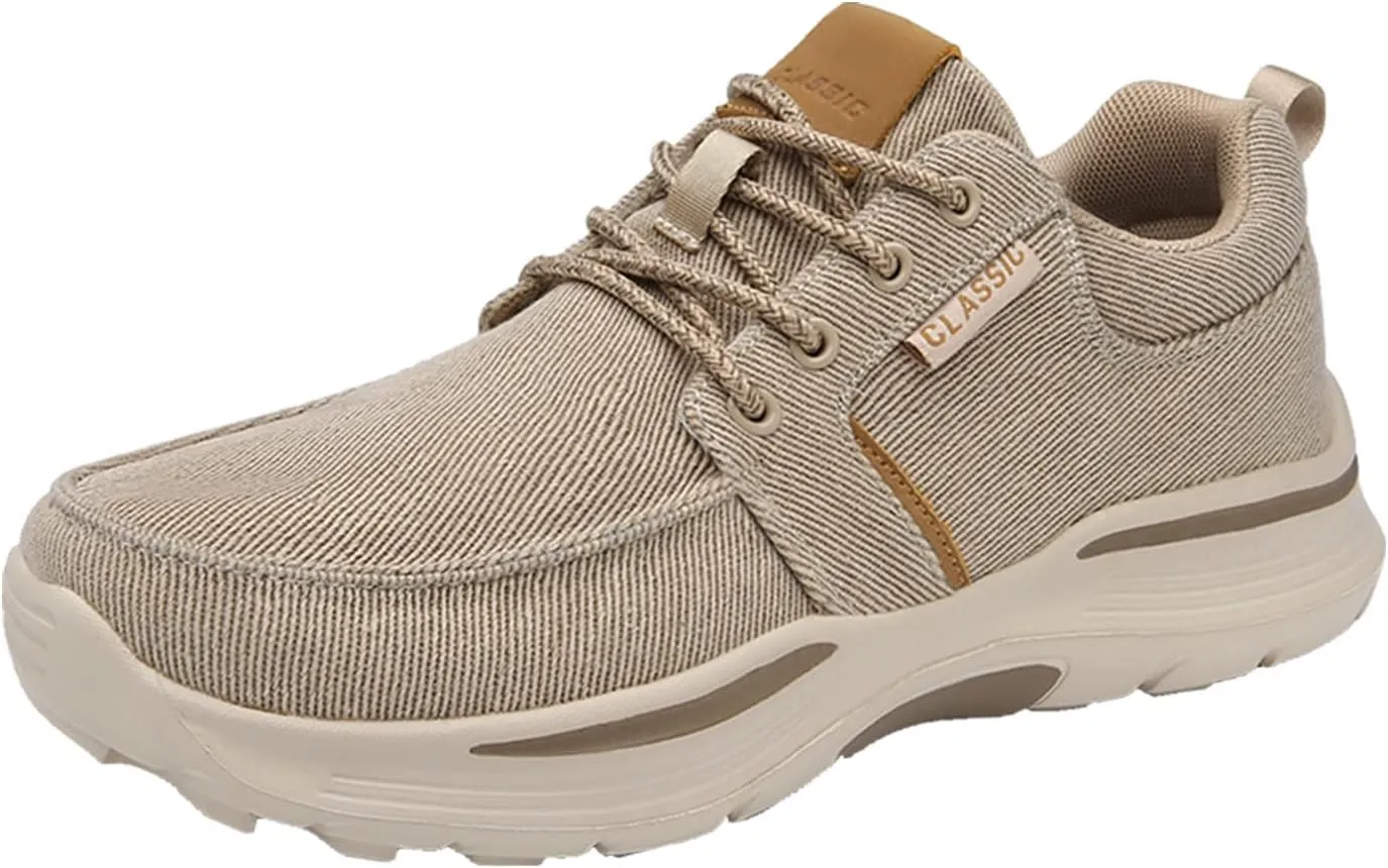 Eliogn Men's Platform Casual Canvas Shoes Non-Slip Fashion Walking Shoes Lightweight Classic Casual Shoes