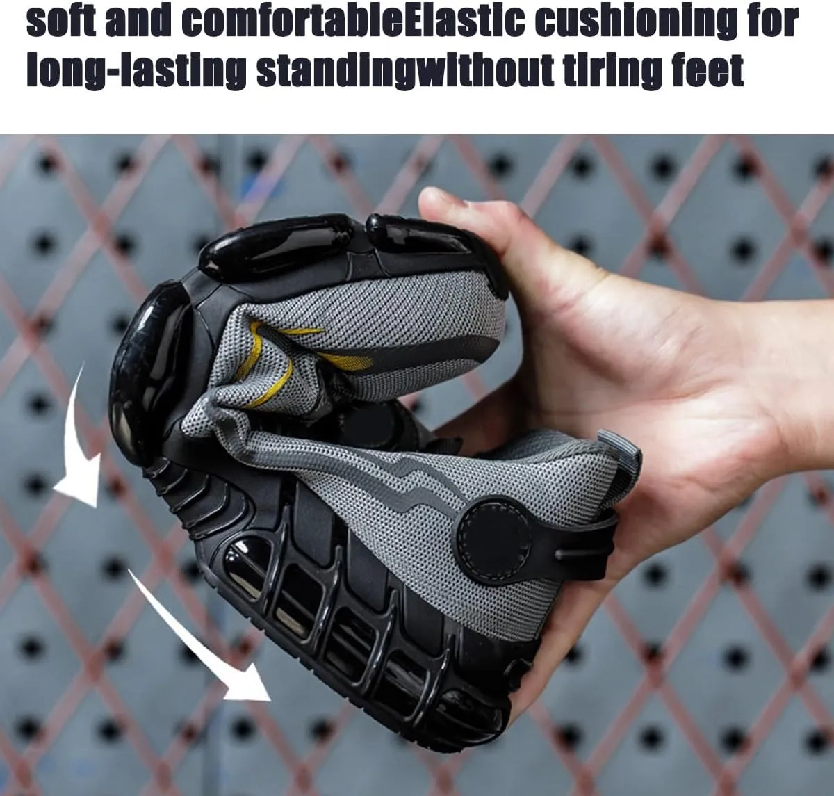 Evontura Steel Toe Shoes,Steel Toe Shoes Power Trainers,Evontura Steel Toe Boots,Men's Steel Toe Safety Work Shoes(Black,13)