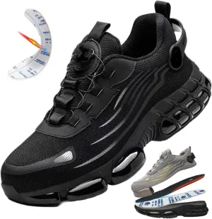Evontura Steel Toe Shoes,Steel Toe Shoes Power Trainers,Evontura Steel Toe Boots,Men's Steel Toe Safety Work Shoes(Black,13)
