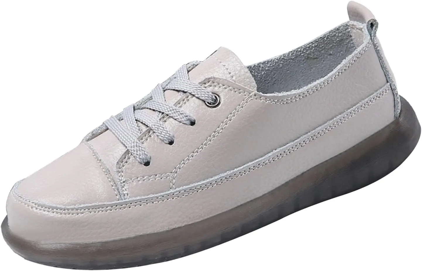 Fashion Sneakers for Women Lace-up PU Flat Bottom Soft Walking Running Shoes Comfortable Tennis Shoes Non Slip Casual Cute Womens Sneakers