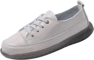 Fashion Sneakers for Women Lace-up PU Flat Bottom Soft Walking Running Shoes Comfortable Tennis Shoes Non Slip Casual Cute Womens Sneakers