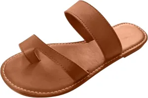 Flat Sandals Women Dressy Comfortable Lightweight Wide Width Slippers Summer Beach Walking Wedding Flat Shoes Casual Vintage Outdoor Non Slip Shoes
