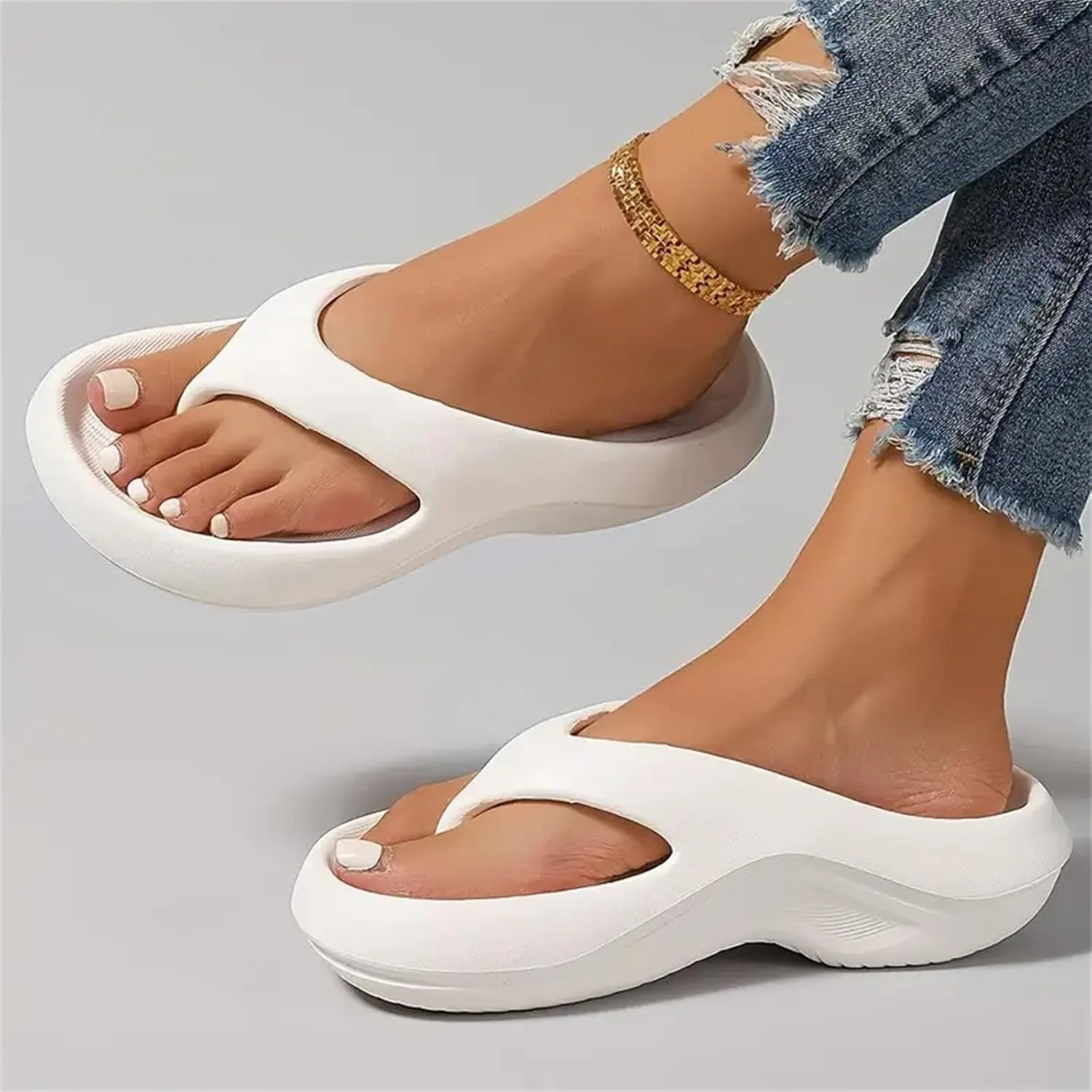 Flip Flops for Women Summer Casual Arch Support Thong Sandals Orthopedic Sandals Comfortable Beach Cloud Slipper Outdoor Shoes