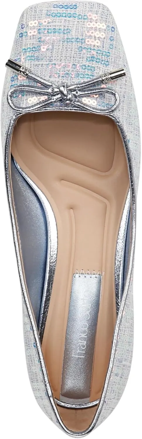 Franco Sarto Women's Natalia Square Toe Block Heel Pump with Bow