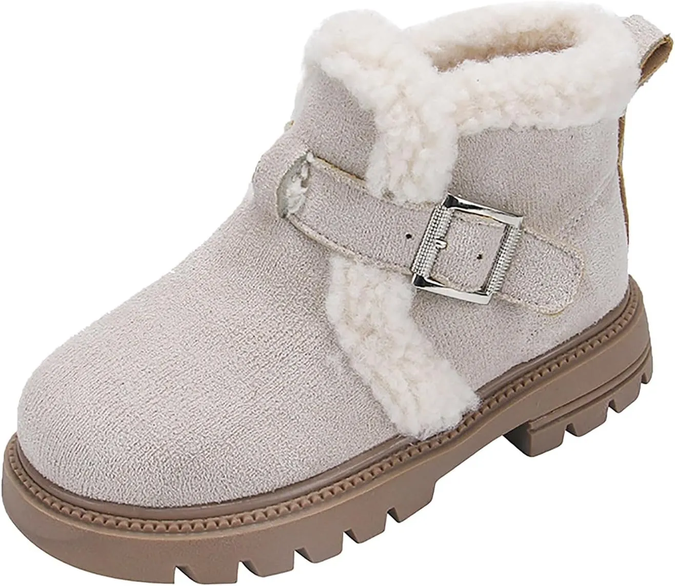 Girls Boots Kids Ankle Boots for Toddler Little Kid Big Kid Fleece Lined Short Booties Non Slip Warm Winter Boot