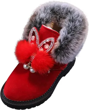 Girls Knee High Fashion Boots Side Zipper/Front Lace up Low Heels Boots Girls Boots Size 1 2 3 4 5 6