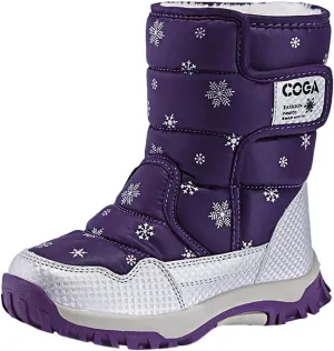Girls Winter Boots Toddler Warm Boots Winter Fully Fur Lined Warm Shoes Outdoor Slip Resistant Cold Weather Shoes